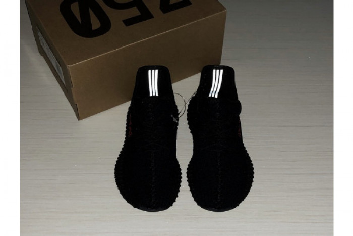 ad*s kids Y**zy boost 350 v2 black red (infant) kid-bb6372